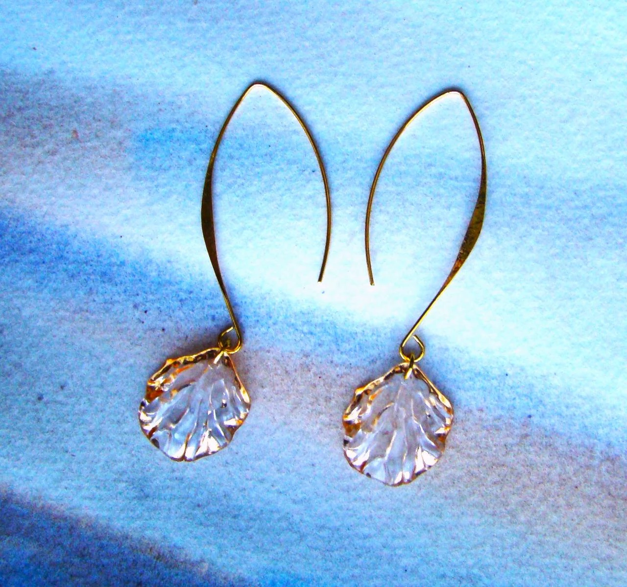 Boucles oreilles crochet argenté neuves création